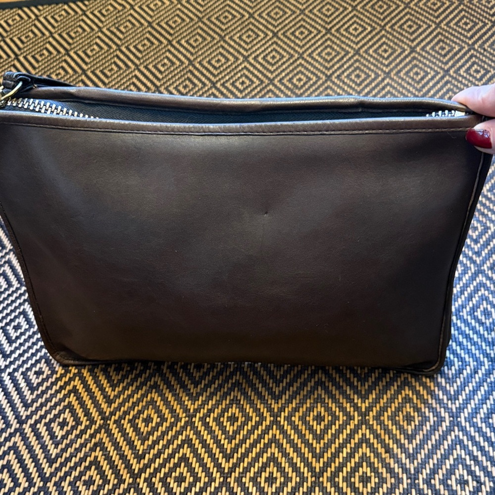 Vintage Coach slim clutch large 9555 MOCHA GLUE IN REGISTRATION NEW YORK CITY - Picture 4 of 16